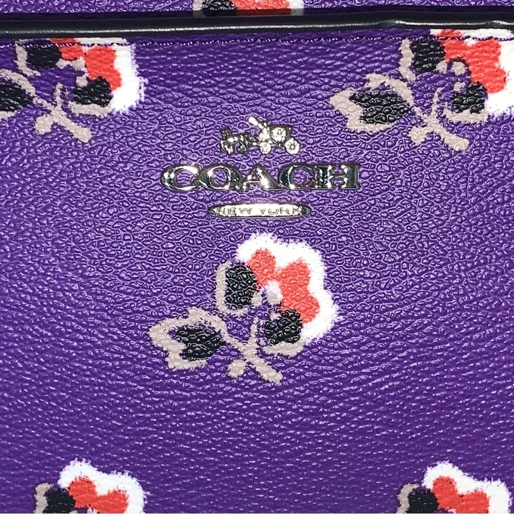 Coach Bramble Rose Crossbody Bag and Black Pouch - Picture 2 of 16